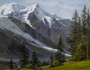 Utsikt över Chamonix och Mont Blanc