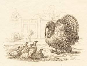 Illustration till "Halvhundra fabler för barn" av Hey av Martinus Rørbye