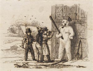 Illustration till "Halvhundra fabler för barn" av Hey av Martinus Rørbye