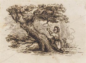 Illustration till "Halvhundra fabler för barn" av Hey av Martinus Rørbye