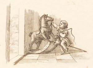 Illustration till "Halvhundra fabler för barn" av Hey av Martinus Rørbye