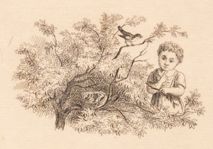 Illustration till "Halvhundra fabler för barn" av Hey av Martinus Rørbye