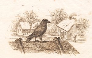 Illustration till "Halvhundra fabler för barn" av Hey av Martinus Rørbye