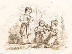Illustration till "Halvhundra fabler för barn" av Hey av Martinus Rørbye
