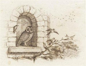 Illustration till "Halvhundra fabler för barn" av Hey av Martinus Rørbye