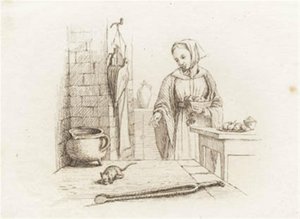 Illustration till "Halvhundra fabler för barn" av Hey av Martinus Rørbye