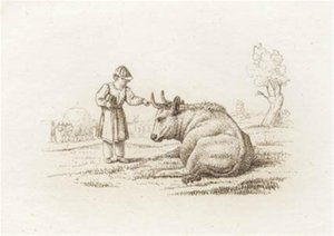 Illustration till "Halvhundra fabler för barn" av Hey av Martinus Rørbye