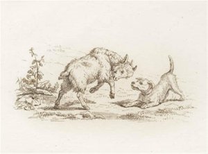 Illustration till "Halvhundra fabler för barn" av Hey av Martinus Rørbye