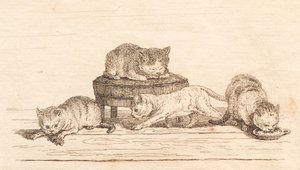 Illustration till "Halvhundra fabler för barn" av Hey av Martinus Rørbye