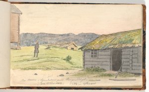 Landskap med gårdar av Martinus Rørbye