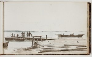 Människor vid en hamn av Martinus Rørbye