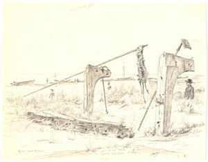 Strandtomt med båtplats, Skagen av Martinus Rørbye
