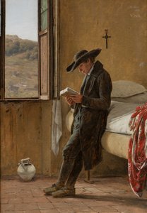 Ung präst som läser, 1836.