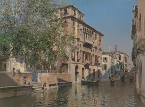 En kanal i Venedig, ca 1875