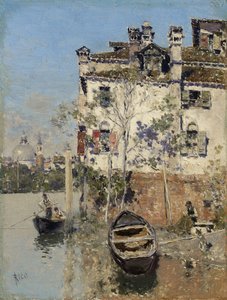 Venedig, Hus vid kanalen, ca 1900
