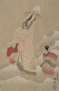 Lady Shizuka och hennes barn av Maruyama Okyo