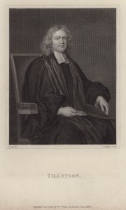 John Tillotson, ärkebiskop av Canterbury (gravyr) av Mary (after) Beale