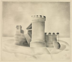 Ruiner vid månsken, 1840. av Mary Altha Nims