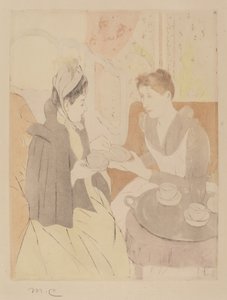 Afternoon Tea Party, 1890-1891. av Mary Cassatt