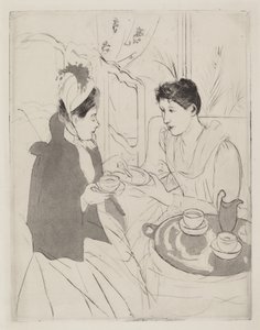 Afternoon Tea Party, 1890-1891. av Mary Cassatt