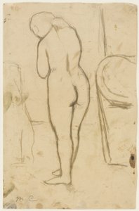 Ritning till "Standing Nude" av Mary Cassatt