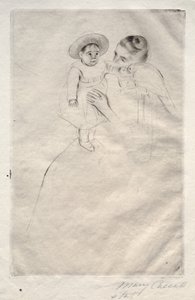 Hélène av Septeuil, ca. 1891. av Mary Cassatt