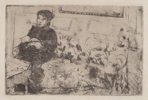 Interiör: På soffan, ca. 1883. av Mary Cassatt