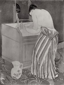 La Toilette, 1891 (torrnål och akvatint på papper) av Mary Cassatt