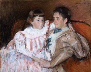 Louisine Havemeyer och hennes dotter Electra, 1895 (pastell på papper) av Mary Cassatt