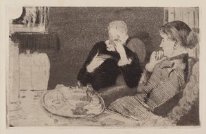 Lydia och hennes mamma på Tea av Mary Cassatt