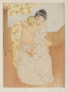 Mors smekning, c. 1891. av Mary Cassatt