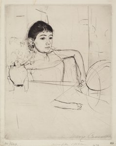 Mimi som brunett av Mary Cassatt