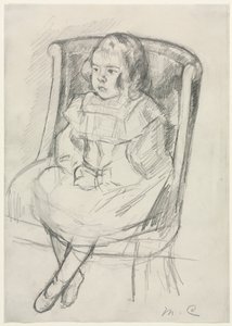 Simone Sittande, c. 1903. av Mary Cassatt