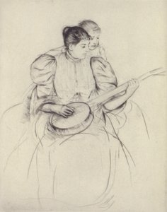 Lektionen i banjo av Mary Cassatt