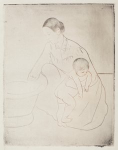Badet, 1890-1891. av Mary Cassatt
