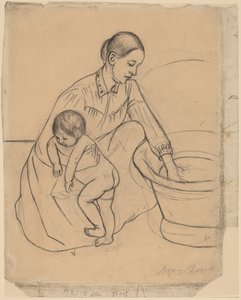 The Bath [recto], 1890-1891. av Mary Cassatt