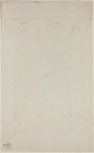 Anpassningen [verso] av Mary Cassatt