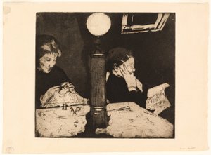 Under lampan av Mary Cassatt