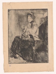 Sittande kvinna med paraply Paraplyet av Mary Cassatt