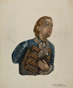 Galjonsfigur från Bark George, ca. 1939. av Mary E Humes
