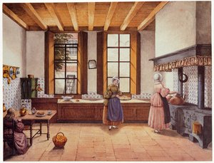 Köket på Zwijnshoofd Hotel i Arnhem, 1838