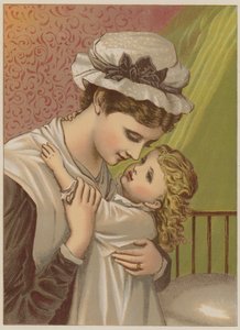 Bebis som säger god natt (chromolitho)