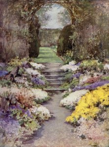 Scottish Gardens: Baberton (färg litho)