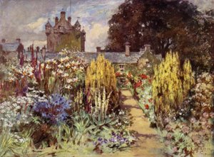 Scottish Gardens: Cawdor Castle (färg litho)