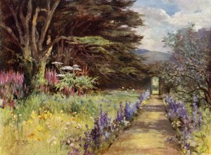 Scottish Gardens: Colinton House (färg litho)