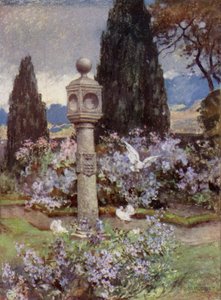 Scottish Gardens: Stobhall (färg litho)