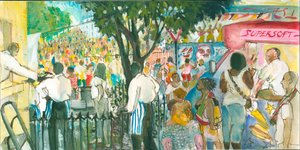 Carnival, Blenheim Crescent, 2007 (penna och akvarell)