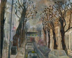 Ladbroke Grove låsning: 3. från Oxford Gardens, 2021 (olja ombord)