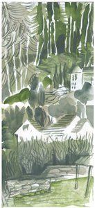 Somerset Valley, 2019 (akvarell) av Mary Kuper