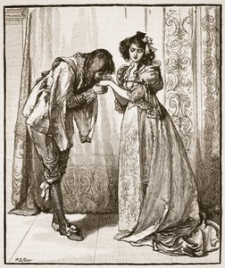Prins Charles farväl till Infanta, illustration från "Cassell